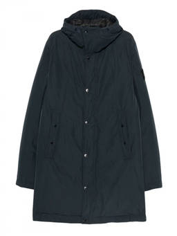 Stone Island - Navy Blue Logo Hood Jacket