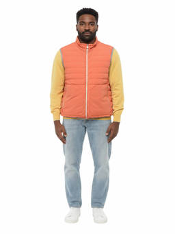 Brunello Cucinelli - Orange Quilted Regular Jacket
