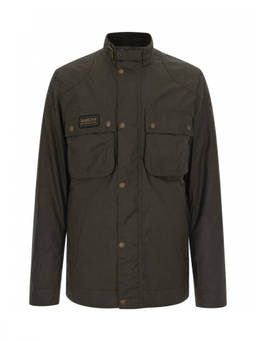 Barbour - Olive Mock Collar Logo Jacket