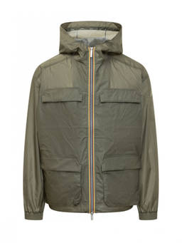 K-Way - Green Solid Hood Jacket