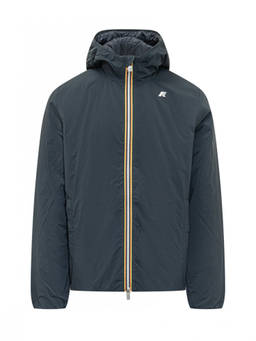 K-Way - Blue Solid Hood Jacket