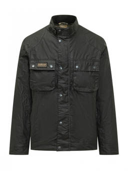 Barbour - Black Solid Mandarin Collar Jacket