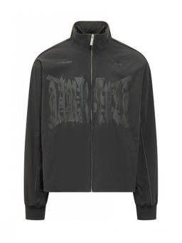 44 Label Group - Black Graphic Mock Collar Jacket