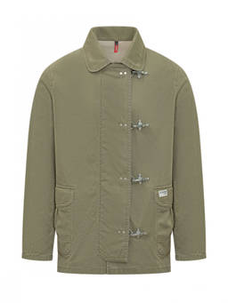 Fay - Green Solid Shirt Collar Jacket