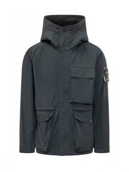Stone Island - Dark Blue Solid Hood Jacket