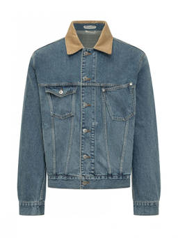 JW Anderson - Blue Solid Shirt Collar Jacket