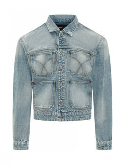 Dsquared2 - Light Blue Solid Shirt Collar Jacket