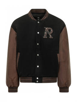 REPRESENT - Black Color Block Band Collar Jacket
