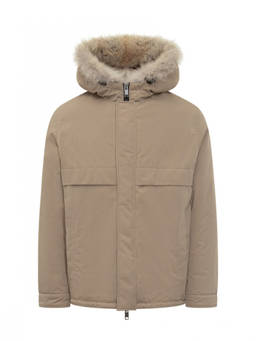 Yves Salomon - Beige Solid Hood Jacket