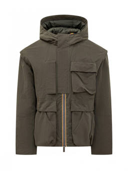 K-Way - Green Solid Hood Jacket