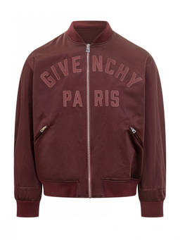 Givenchy - Red Logo Mandarin Collar Jacket
