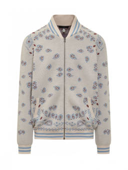 Alanui - Off White Paisley Band Collar Jacket