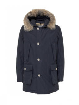 Woolrich - Dark Blue Solid Hood Jackets