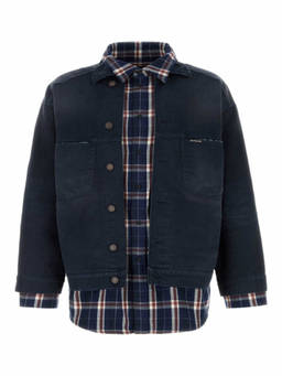 Balenciaga - Dark Blue Check Shirt Jacket