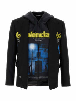 Balenciaga - Black Graphic Blazer Jacket