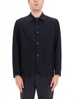 Herno - Navy Blue Shirt Collar Jacket