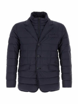 Herno - Blue High Neck Jacket