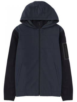 Boss - Dark Blue Solid Hood Jacket