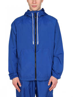Marcelo Burlon - Blue Solid Hood Jackets