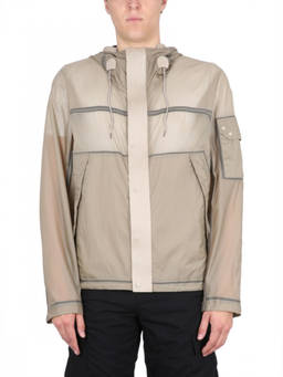 Ten C - Beige Solid Hood Jackets