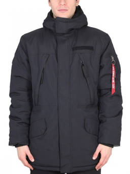 ALPHA INDUSTRIES - Black Solid Hood Jackets