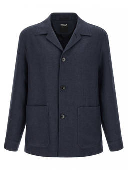 Zegna - Dark Blue Solid Jackets