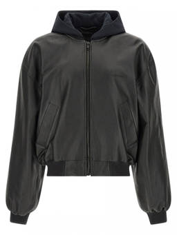 Balenciaga - Black Hood Bomber Jackets