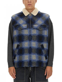 Isabel Marant - Blue Check Sleeveless Jacket