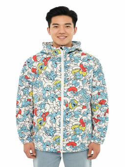 Dsquared2 - White Printed Hood Jackets