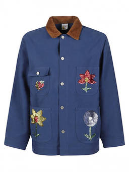 Sky High Farm Universe - Navy Blue Embroidered Jacket