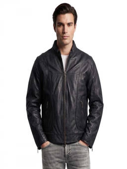 Diesel - Black Solid Biker Jacket