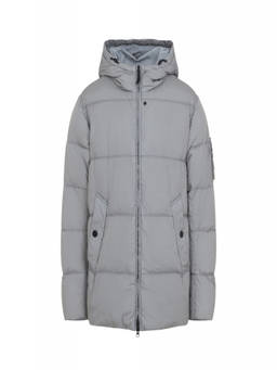 Stone Island - Grey Quilted Hood Jacket