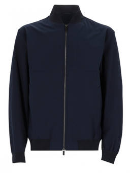 Boss - Dark Blue Band Collar Jacket