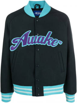 Awake Ny - Black Logo Varsity Jacket