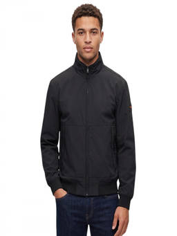 Boss - Black Solid Mock Collar Jacket