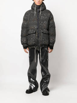 Sacai - Grey Bandana Print Down Jacket