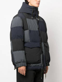 Sacai - Black Patchwork Padded Down Jacket