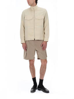Paul Smith - Beige Solid Mock Collar Jacket