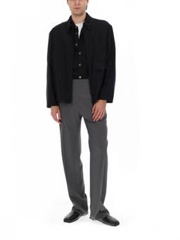 Our Legacy - Black Solid Shirt Collar Jacket