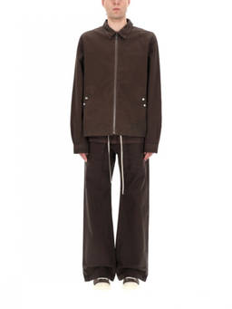 Rick Owens - Brown Solid Shirt Collar Jacket