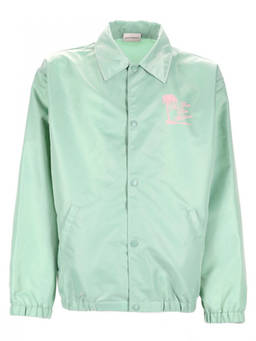 Drole De Monsieur - Light Green Graphic Shirt Collar Jacket