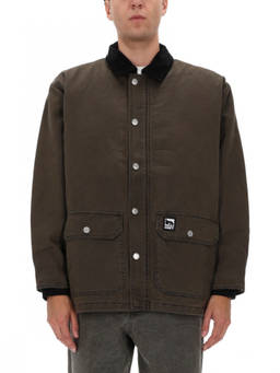 Obey - Green Solid Shirt Collar Jacket