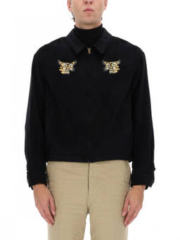 Visvim - Black Embroidered Shirt Collar Jacket