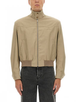 Alexander McQueen - Beige Solid Mock Collar Jacket