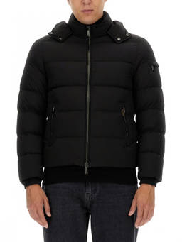 Moorer - Black Quilted Hood Jacket