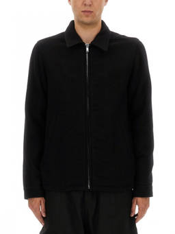 Rick Owens - Black Solid Shirt Collar Jacket