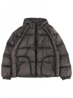 REPRESENT - Black Quilted Hood Jacket