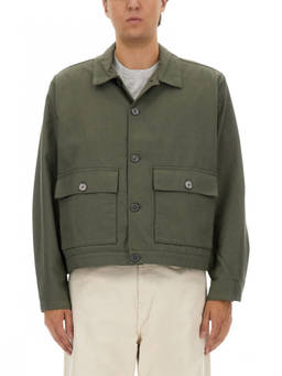 Obey - Green Solid Shirt Collar Jacket
