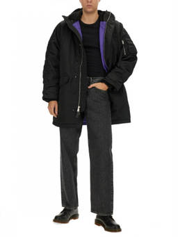 ALPHA INDUSTRIES - Black Solid Hood Jacket