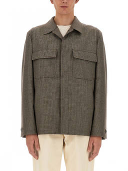 Lardini - Brown Checks Shirt Collar Jacket